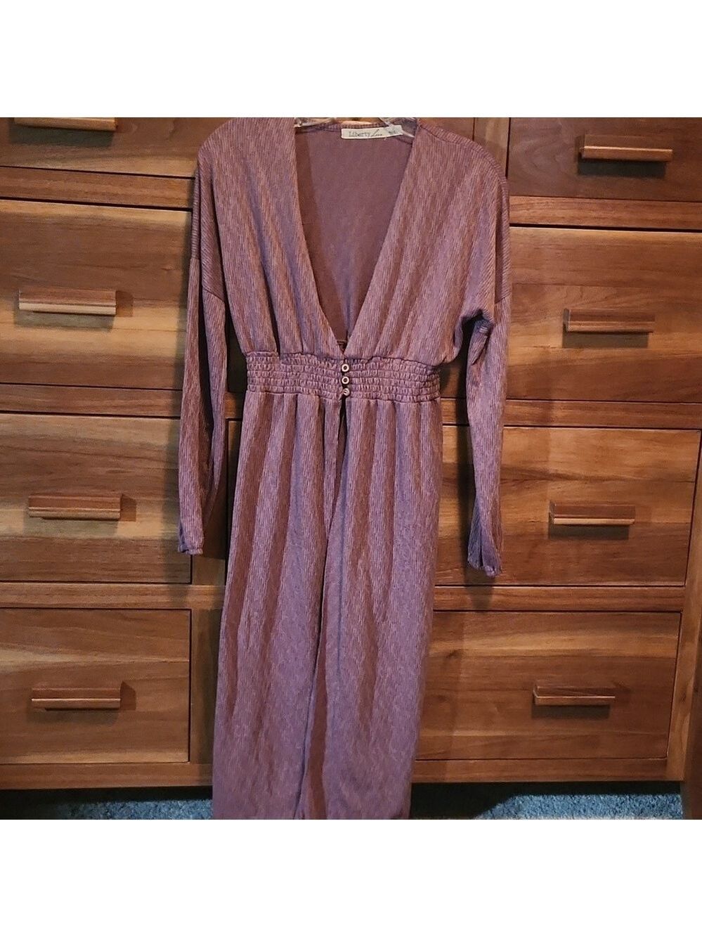 Liberty Love Purple Small Lightweight Empire Waist Long Cardigan Casual
